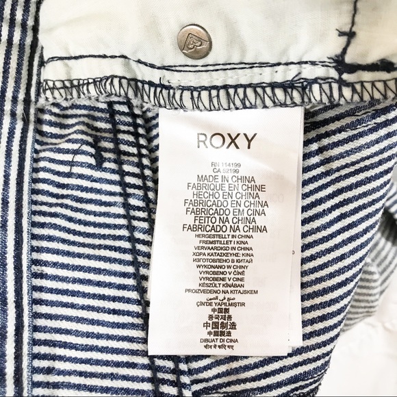 Roxy Striped Jean Patch Distressed Shorts - Picture 8 of 9